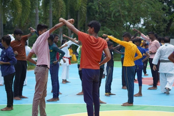 Yoga and meditation session conducted by Gram Tarakki Foundation